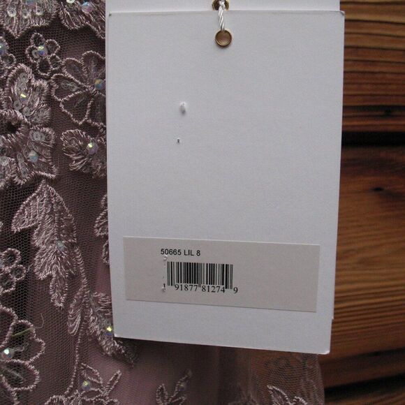 MAC DUGGAL  50665 Womens Embroidered High Neck Cap Sleeve A Line Gown - Picture 14 of 15